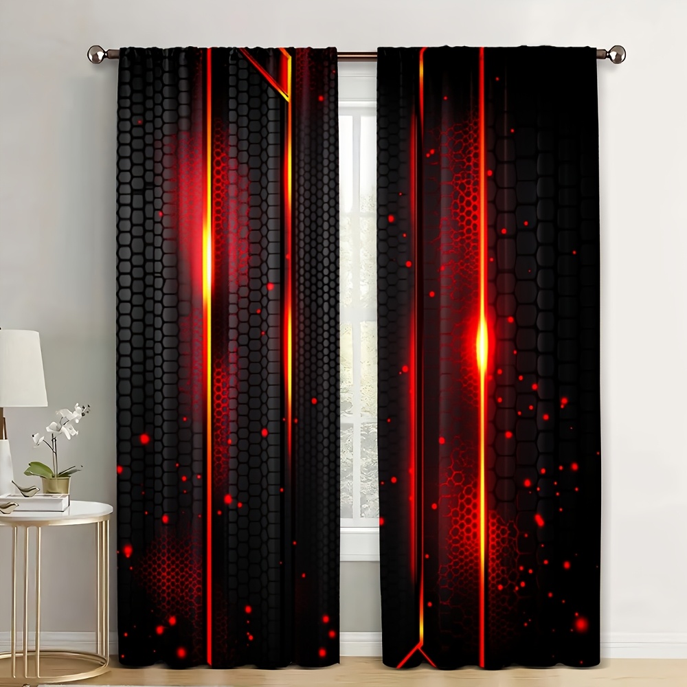 Office Tech For Men - 2 Cortinas de Lava Negras y