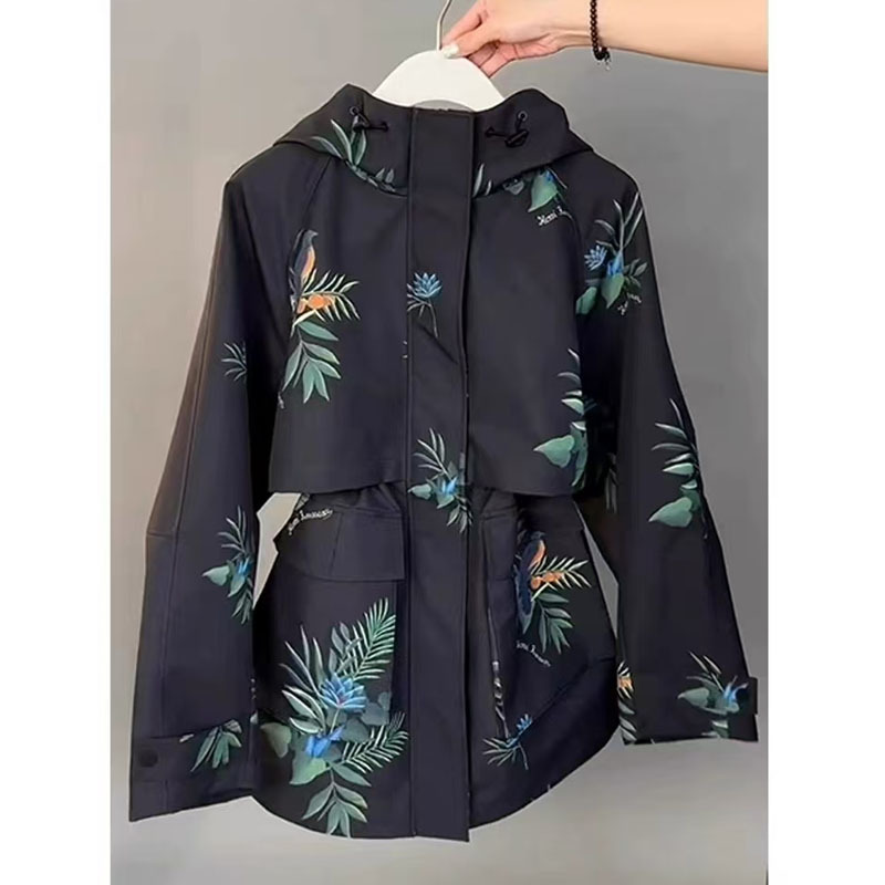 Office Tech Wear - YYAHAHAS Chaqueta cortavientos técnica con capucha