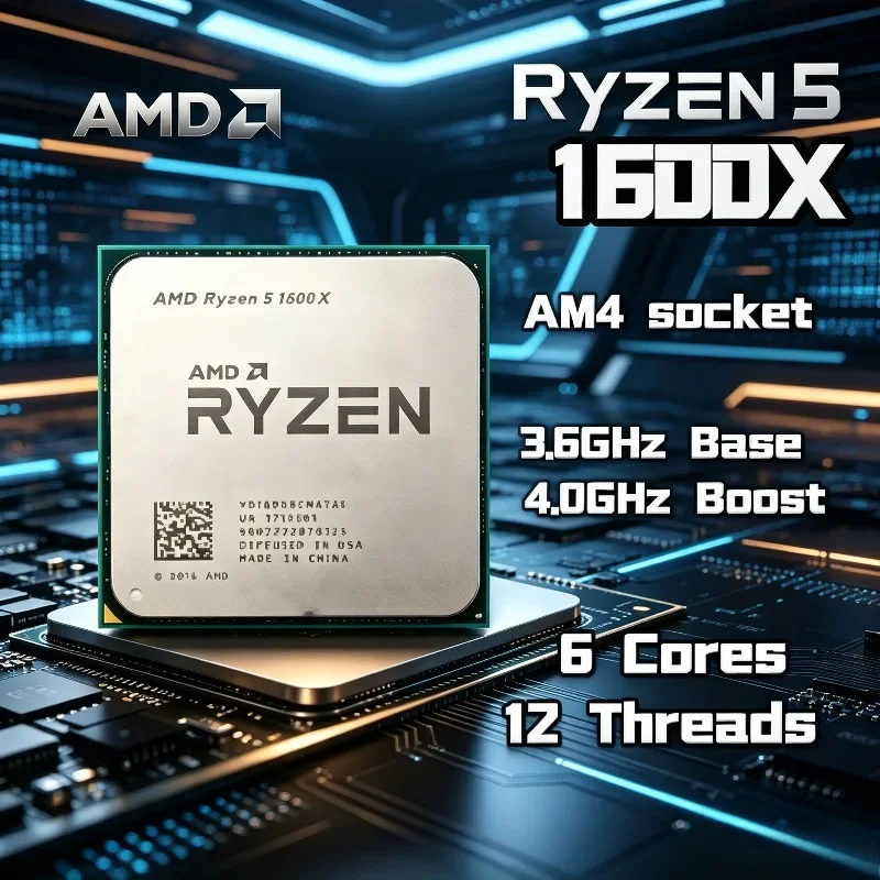AMD Ryzen 5 1600X Original y N - Amd Cpu Ryzen 5 reseña y precio